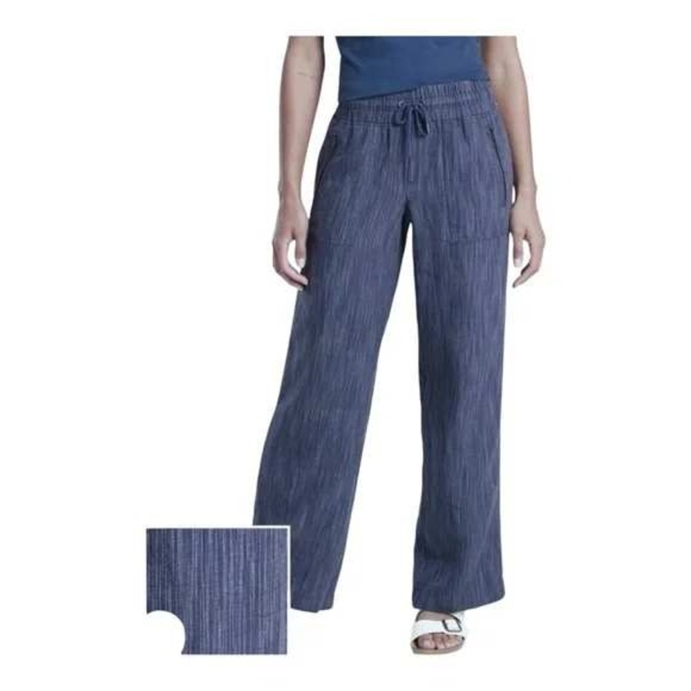 Athleta Cabo Linen Textured Wide Leg Pant‎ 2XL EUC